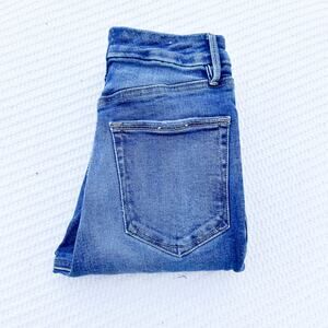 Good American Good Waist Skinny Indigo441 Button Fly Denim Jeans Size 4 / 27